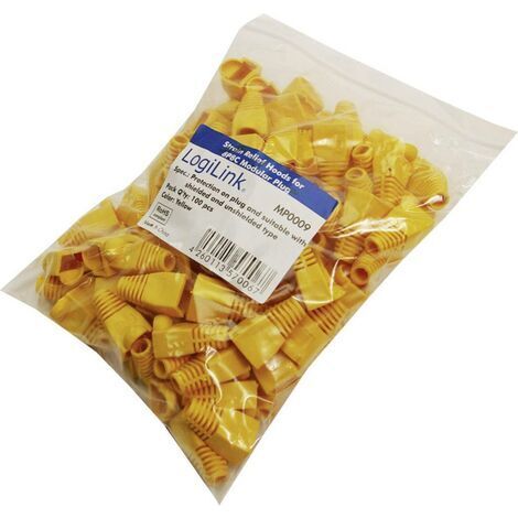 Passe-câble anti-pliage RJ45 LogiLink MP0009 RJ45 jaune 100 pc(s) R05046