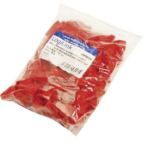 Passe-câble anti-pliage RJ45 LogiLink MP0010 RJ45 rouge 100 pc(s) R05002