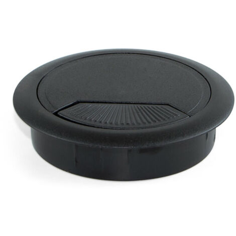 Passe-câble circulaire Emuca 60 mm Plastique Noir
