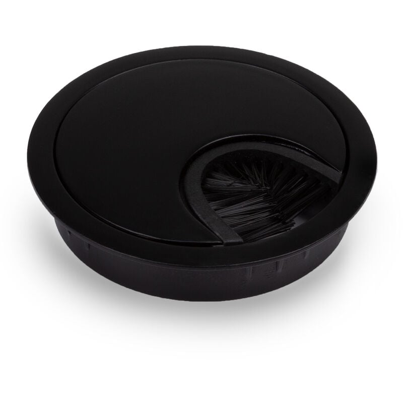 Oneconcept - Passe-câble lot de 2 60 mm métal joint brosse