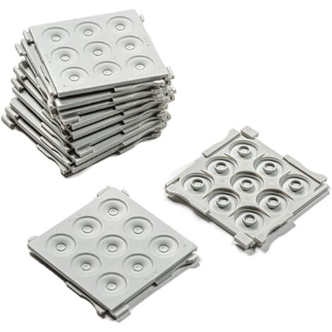 Passe câble modulaire et cadre FL21 pour coffret Argenta - dimensions / nombre entrée - Insert 68x68mm - 9 entrées 7/14mm