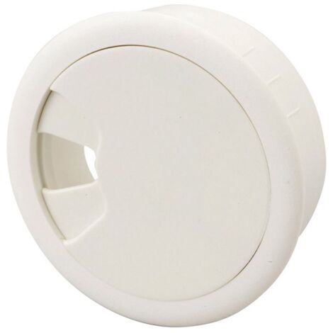 Passe-cable pour plateau de table Blanc, 72 x 60 x 21 mm (Par 10)