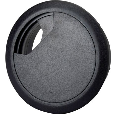 Passe-cable pour plateau de table noir, 72x60x21 mm (Par 10)
