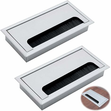 Cache trou rectangulaire Inox Satiné, LIRA