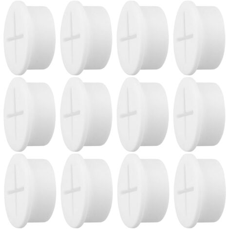 Passe-câbles de bureau, manchons en caoutchouc souple et silicone de 25 mm pour bureaux, tables et autres meubles, blanc (lot de 12)