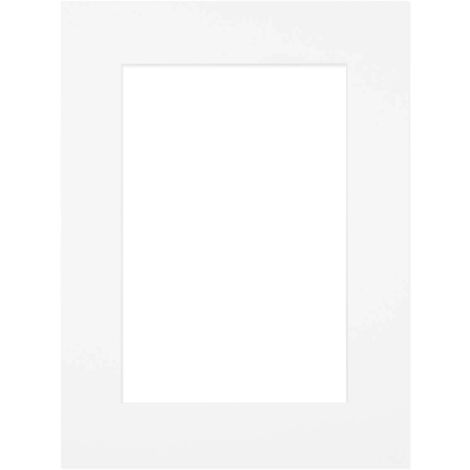 Passe-partout blanc 13x18 cm ouverture 9x13 cm, en carton - fabriqué en France