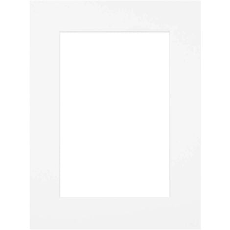Passe-partout blanc 50x70 cm ouverture 40x50 cm, en carton - fabriqué en France
