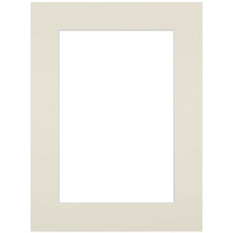 Passe-partout blanc cassé 30x45 cm ouverture 20x30 cm, en carton - fabriqué en France
