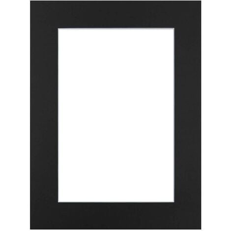 Passe-partout noir 50x70 cm ouverture 40x50 cm, en carton - fabriqué en France