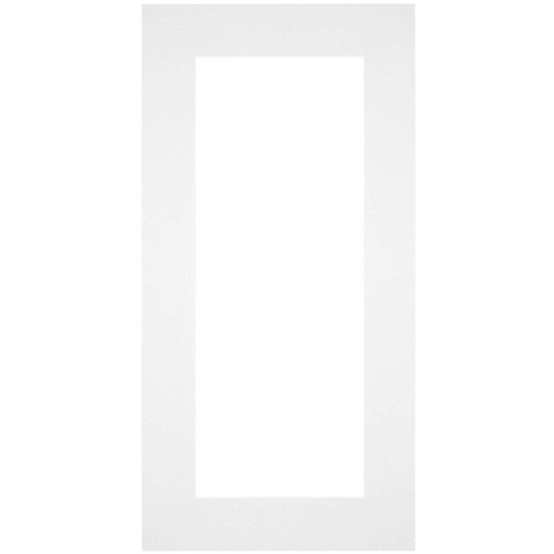 Passe-Partout Taille du Cadre 50x100 cm - Format de Foto 30x80 cm - Blanc.
