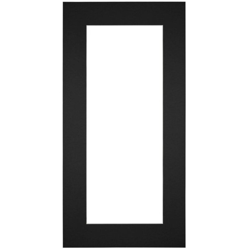 Passe-Partout Taille du Cadre 50x100 cm - Format de Foto 30x80 cm - Noir.