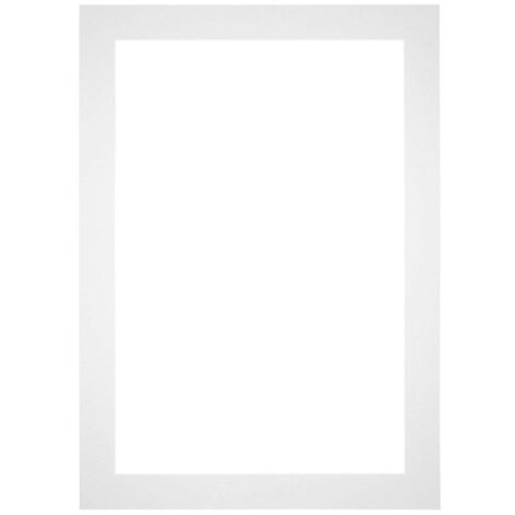 Passe-Partout Taille du Cadre 50x70 cm - Format de Foto 40x60 cm - Blanc.