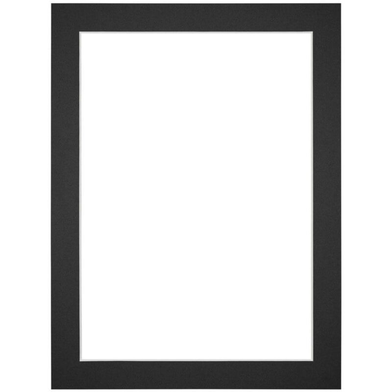 Passe-Partout Taille du Cadre 60x80 cm - Format de Foto 55x75 cm - Noir.