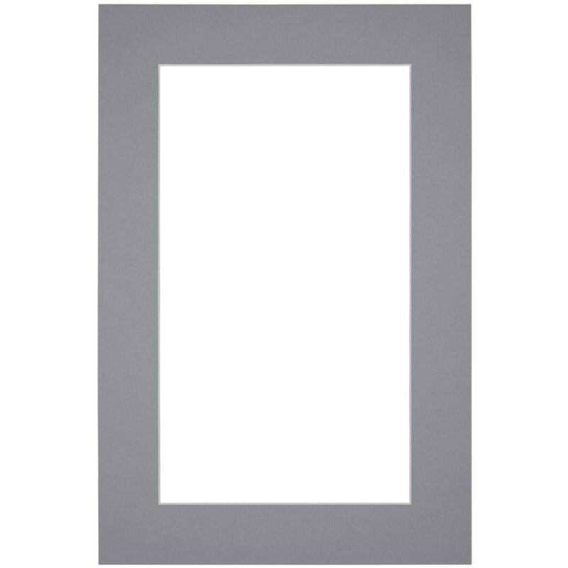 Passe-Partout Taille du Cadre 61x91.5 cm - Format de Foto 50x80 cm - Gris.