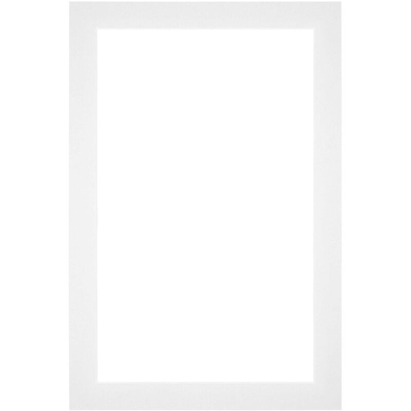 Passe-Partout Taille du Cadre 61x91.5 cm - Format de Foto 55x85 cm - Blanc.