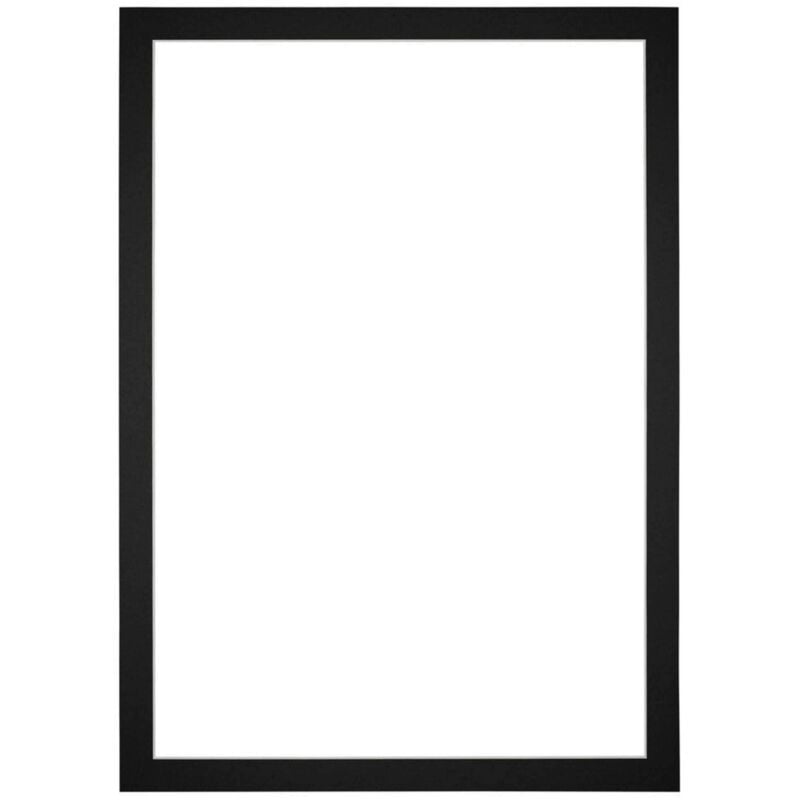 Passe-Partout Taille du Cadre 70x100 cm - Format de Foto 65x95 cm - Noir.
