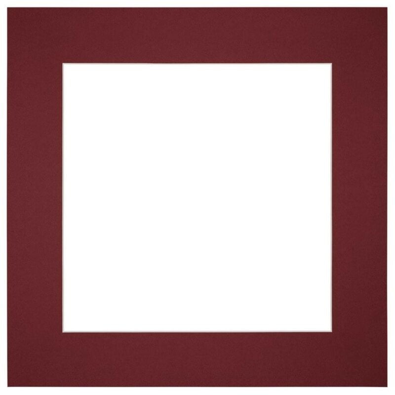 Passe-Partout Taille du Cadre 70x70 cm - Format de Foto 55x55 cm - Rouge lie de vin.