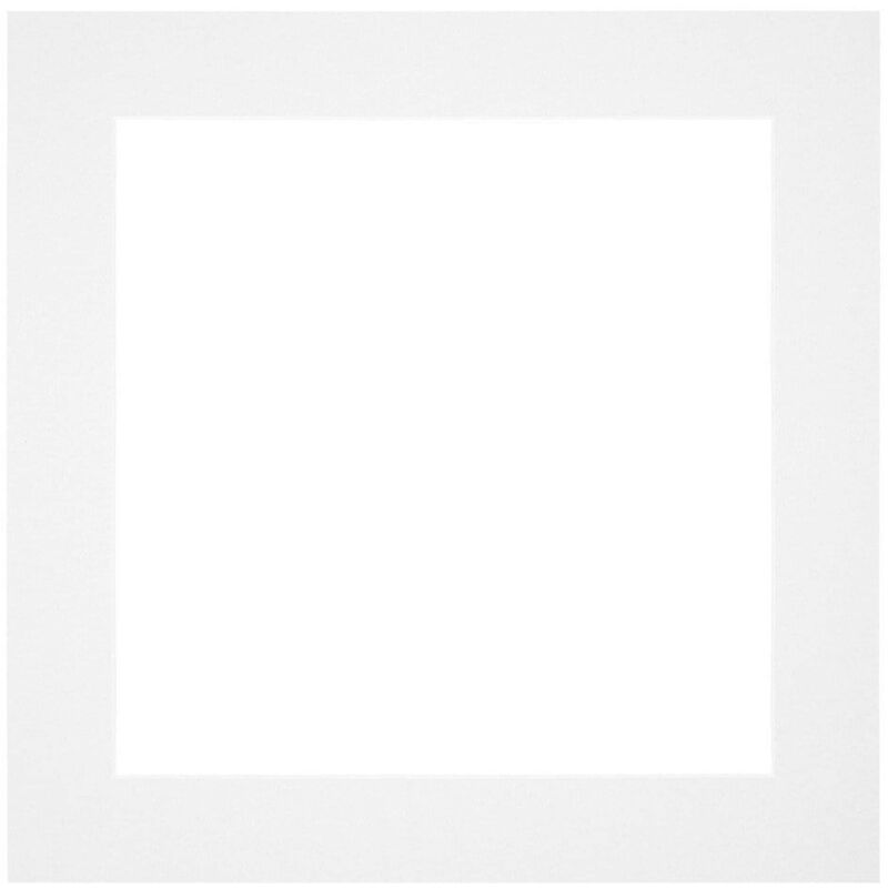 Passe-Partout Taille du Cadre 70x70 cm - Format de Foto 60x60 cm - Blanc.