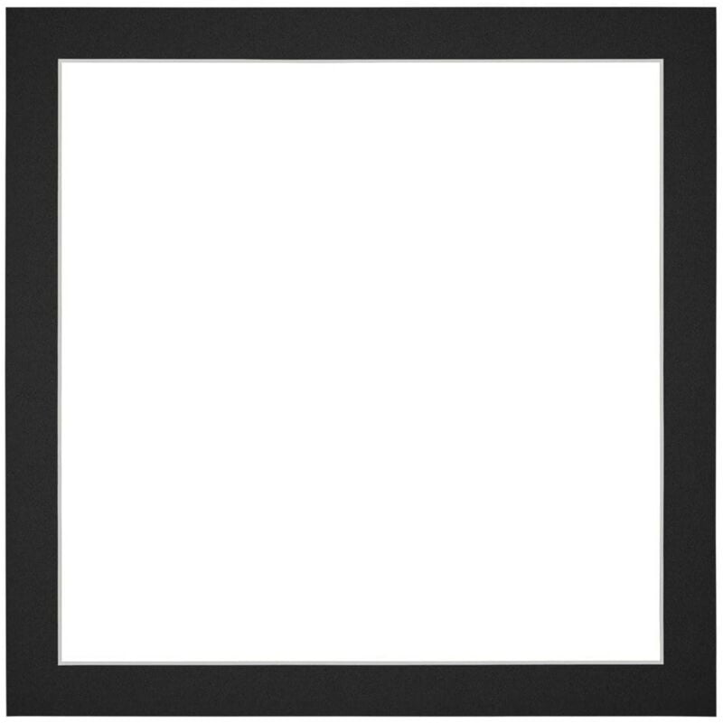 Passe-Partout Taille du Cadre 70x70 cm - Format de Foto 65x65 cm - Noir.