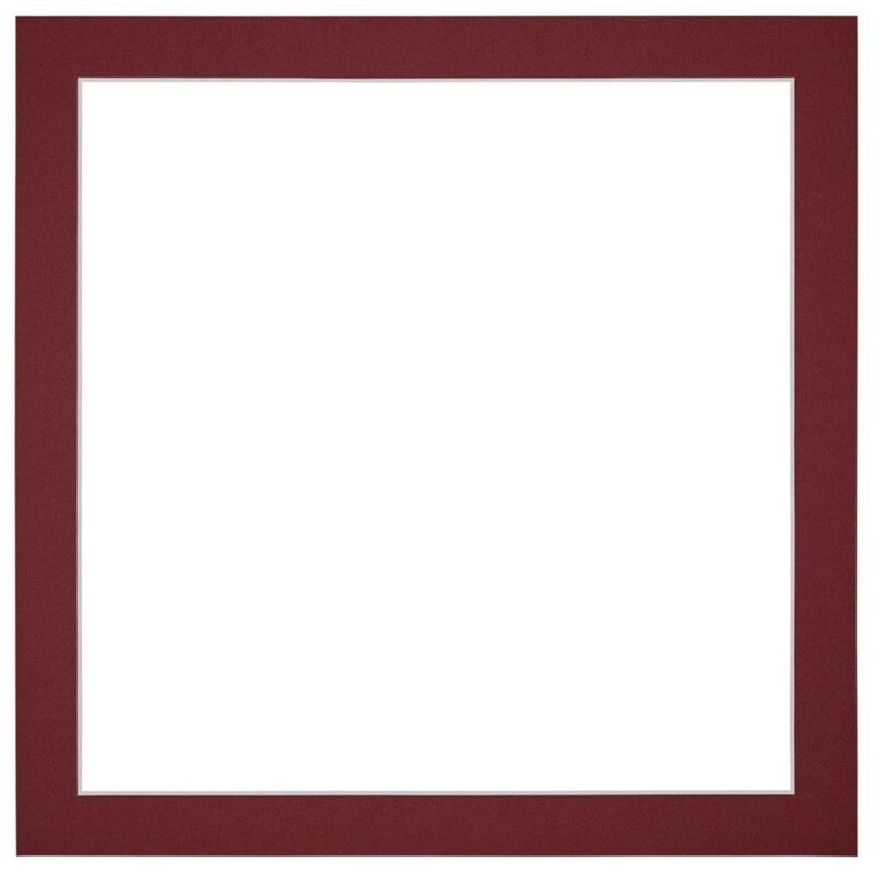 Passe-Partout Taille du Cadre 70x70 cm - Format de Foto 65x65 cm - Rouge lie de vin.