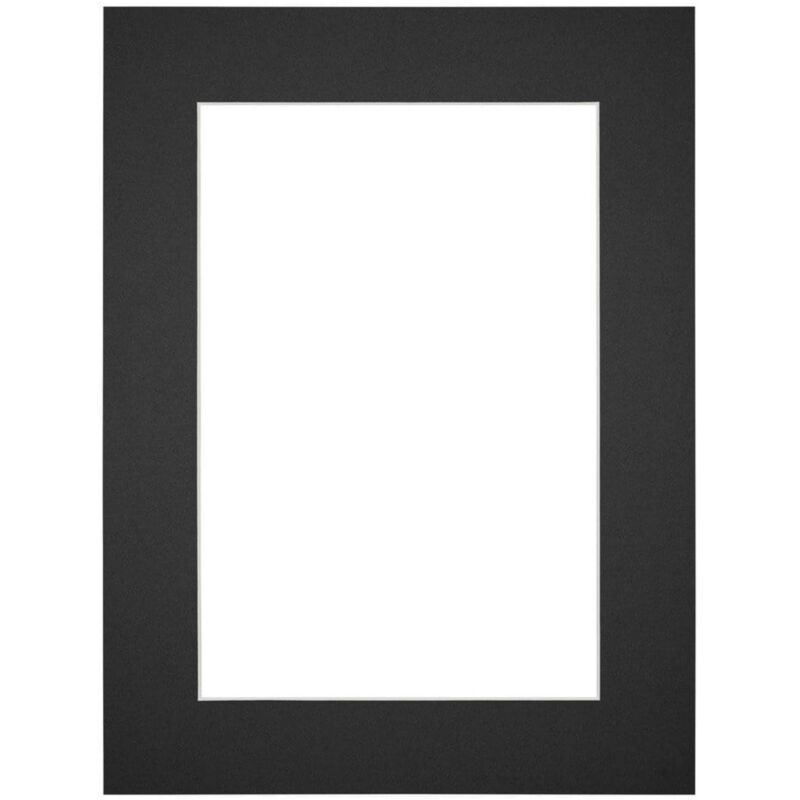 Passe-Partout Taille du Cadre 75x100 cm - Format de Foto 60x90 cm - Noir.