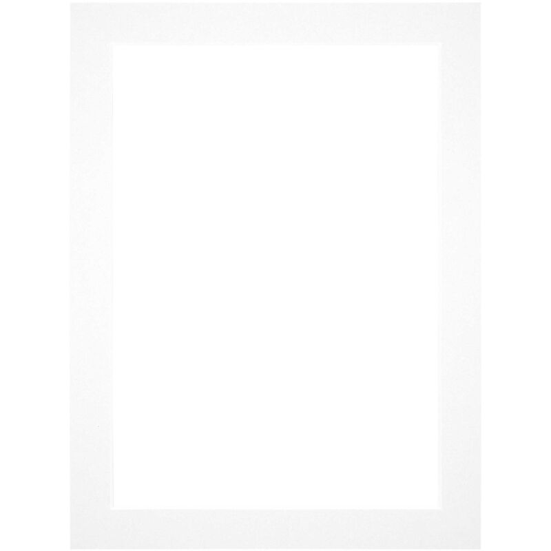 Passe-Partout Taille du Cadre 75x100 cm - Format de Foto 61x91.5 cm - Blanc.