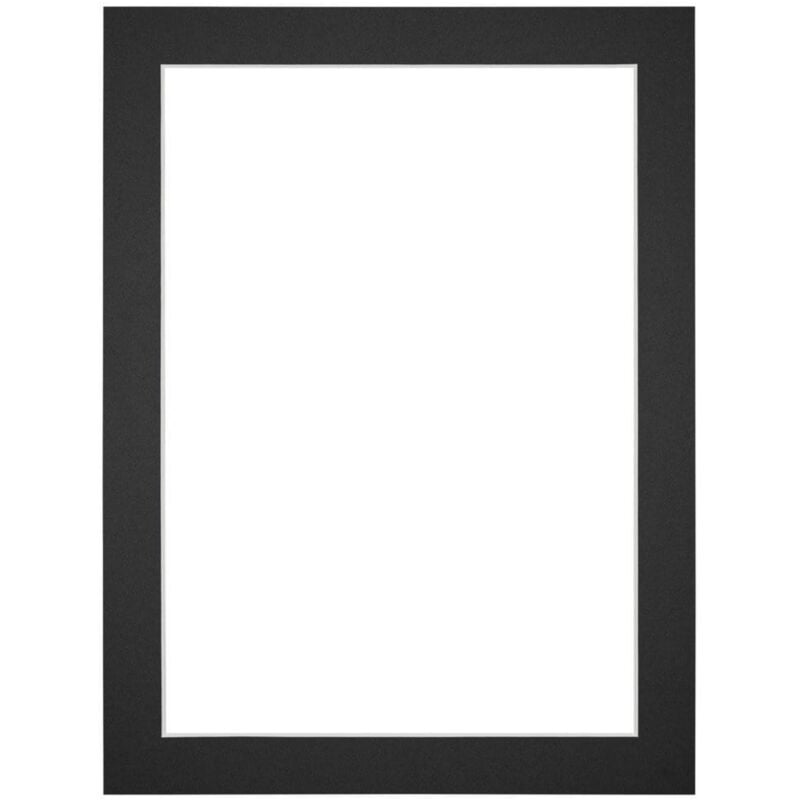 Passe-Partout Taille du Cadre 75x100 cm - Format de Foto 61x91.5 cm - Noir.