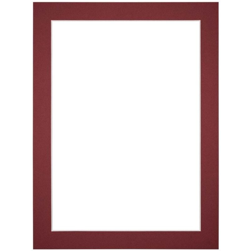 Passe-Partout Taille du Cadre 75x100 cm - Format de Foto 61x91.5 cm - Rouge lie de vin.