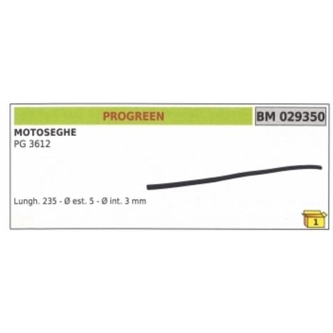 Passe-tube PROGREEN tronçonneuse PG 3612 longueur 235mm Ø extérieur 5mm 029350