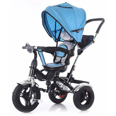 Passeggino Triciclo con Sedile Girevole 360° Kidfun Deluxe Blu