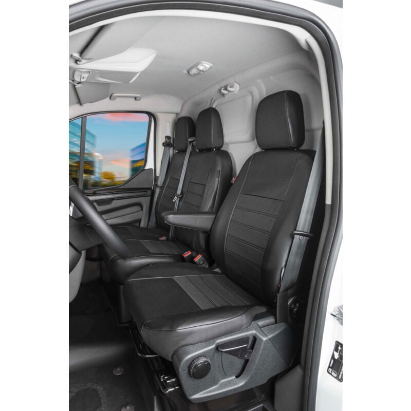 Image of Passform Premium Sitzbezug für vw T5 2003 - 2015, Einzelsitzbezug vorne und Doppelbankbezug