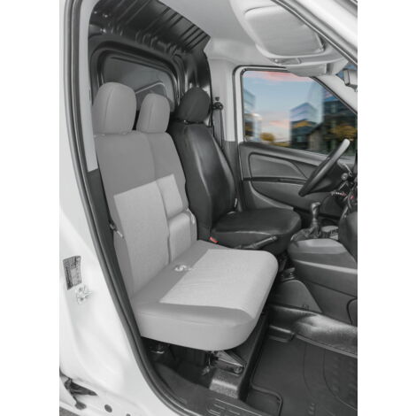 Passform Sitzbezug aus Kunstleder kompatibel mit Fiat Doblo (263), Einzelsitz Fahrer Armlehne innen
