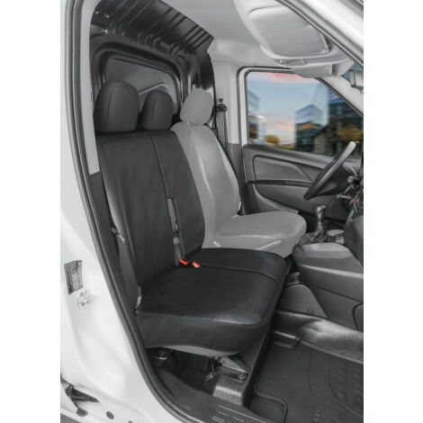 Passform Sitzbezug aus Kunstleder kompatibel mit Ford Transit Connect, Doppelbank vorne