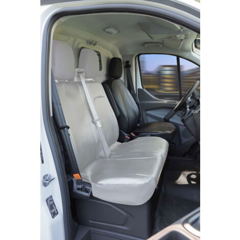 Passform Sitzbezug aus Kunstleder kompatibel mit Ford Transit, Einzelsitz mit Armlehne innen