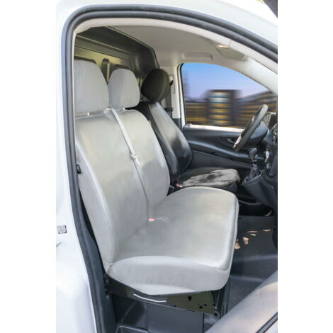 Passform Sitzbezug aus Kunstleder kompatibel mit Mercedes-Benz V-Klasse 447, Einzelsitz mit Armlehne innen