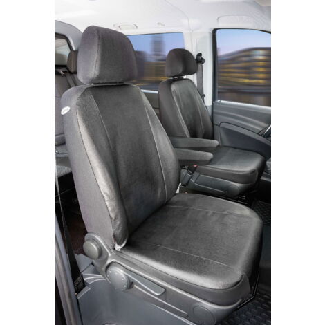 Passform Sitzbezug aus Kunstleder kompatibel mit Mercedes-Benz Viano/Vito, 2 Einzelsitze Armlehne innen