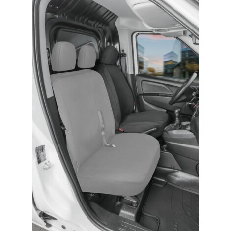 Passform Sitzbezug aus Stoff kompatibel mit Ford Transit Connect, Einzelsitz mit Armlehne innen