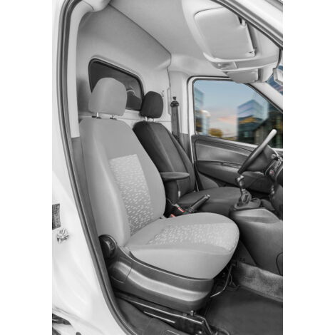 Passform Sitzbezug aus Stoff kompatibel mit Opel Combo (X12), Einzelsitz Fahrer Armlehne innen