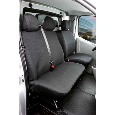 Passform Sitzbezug aus Stoff kompatibel mit Opel Vivaro, Renault Traffic, Einzel & Doppelbank