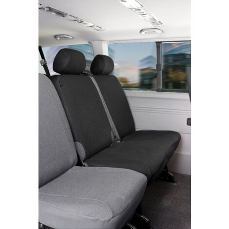 Passform Sitzbezug aus Stoff kompatibel mit VW T6, Doppelbank hinten