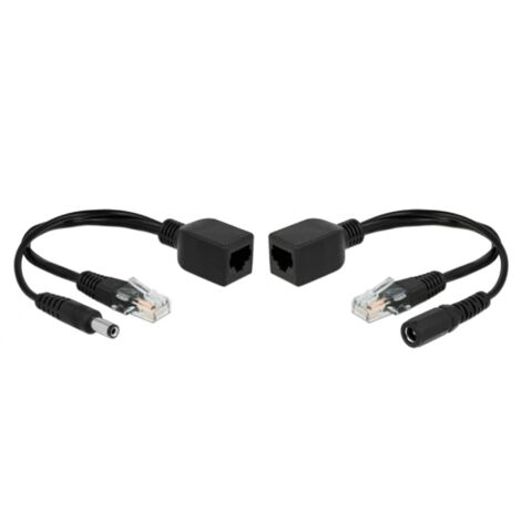 Passives PoE Adapter Set RJ-45 DC 5,5 x 2,5mm Verwendung: Zur Stromübertragung über ein Patchkabel
