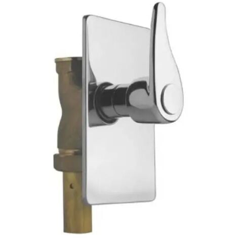 Passo rapido per wc cromato manuale installazione ad incasso con piastra quadra 3/4" RINALDI E PETTINAROLI