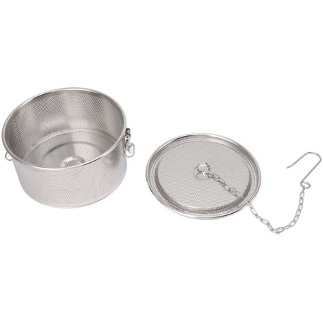 Passoire à Épices en Acier Inoxydable avec Chaîne - Boule à Thé Filtre à Soupe - Panier de Séparation Diamètre 18cm