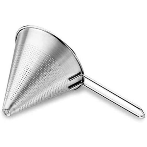 Passoire - Argent - 20 cm - Acier inoxydable - Manche fil - Idéale pour transformation alimentaire