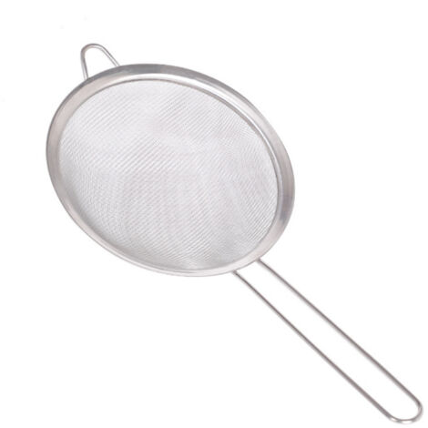 Passoire de cuisine en acier inoxydable de 10 cm, mini passoire argentée