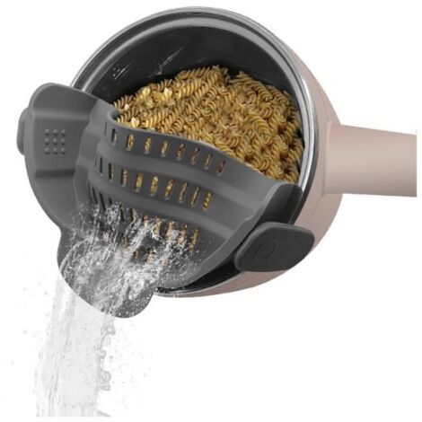 Passoire de Cuisine en Silicone,Filtre Pliable,Passoire à Clipser,Convient à Toutes les Casseroles et Poêles,Égouttoir ,yd