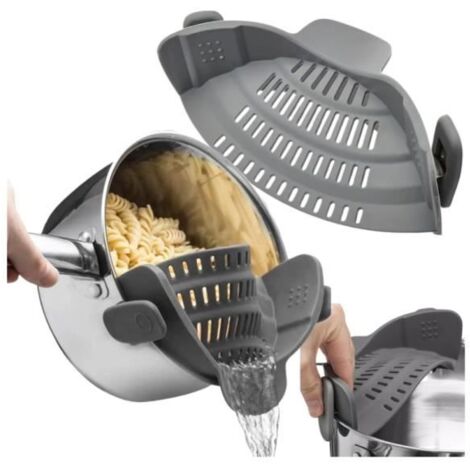 Passoire de cuisine silicone,passoire cuisine pliable,convient à toutes les casseroles et poêles,parfait égoutter pâtes,légumes - sh