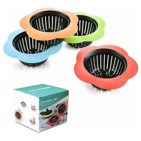 Passoire d'évier de cuisine en silicone, filtre d'évier en plastique facile à nettoyer.