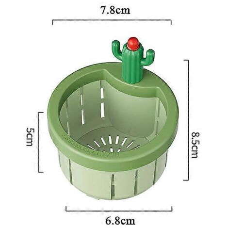 Passoire d'évier en forme de cactus, vidange automatique par pression, panier d'évier multifonctionnel en forme de cactus avec filtre et fonction de levage, kit pour usage domestique
