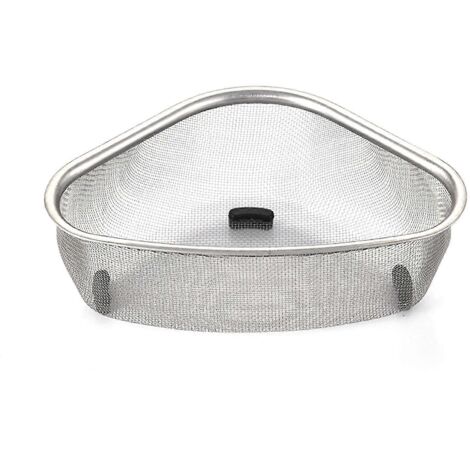 Passoire d'évier, panier égouttoir, organisateur de rangement pour bar, restaurant, maison, portable et durable, filtre à œufs et épluchures de légumes argenté